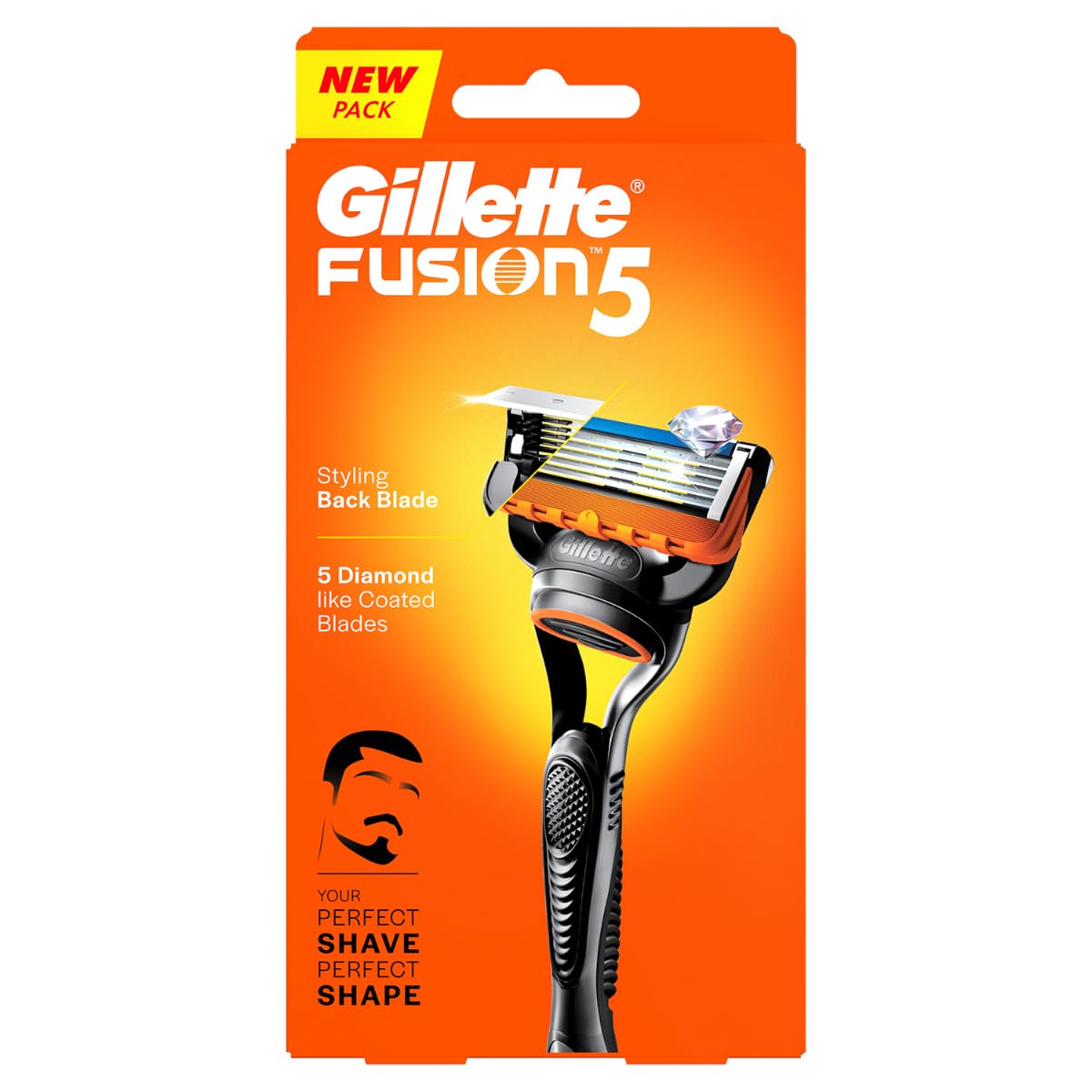 Gillette Fusion 5, Shaving Razor For Men | With Beard Shaping Back Blade | 5 Blades For Your Perfect Shave | Styling Back Blade For Your Perfect Beard Shape at ₹153 – Amazon