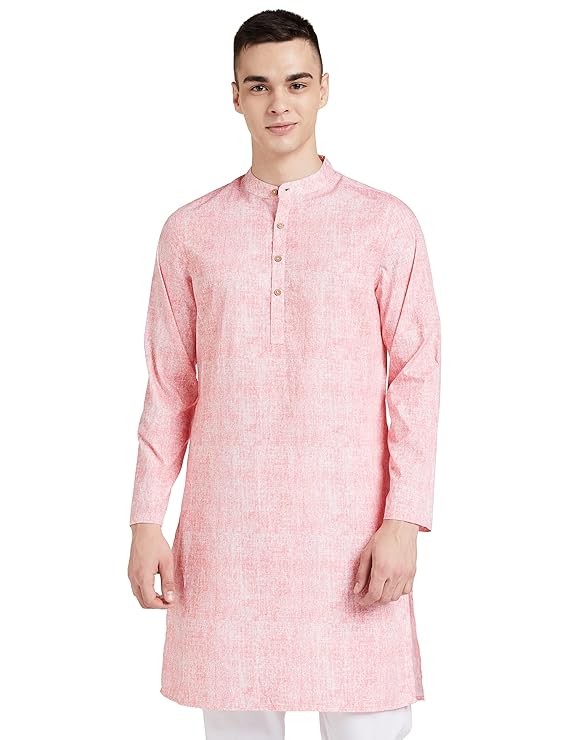 Amazon Brand - Symbol Men Cotton Printed Long Kurta (Regular Fit) at ₹629 – Amazon