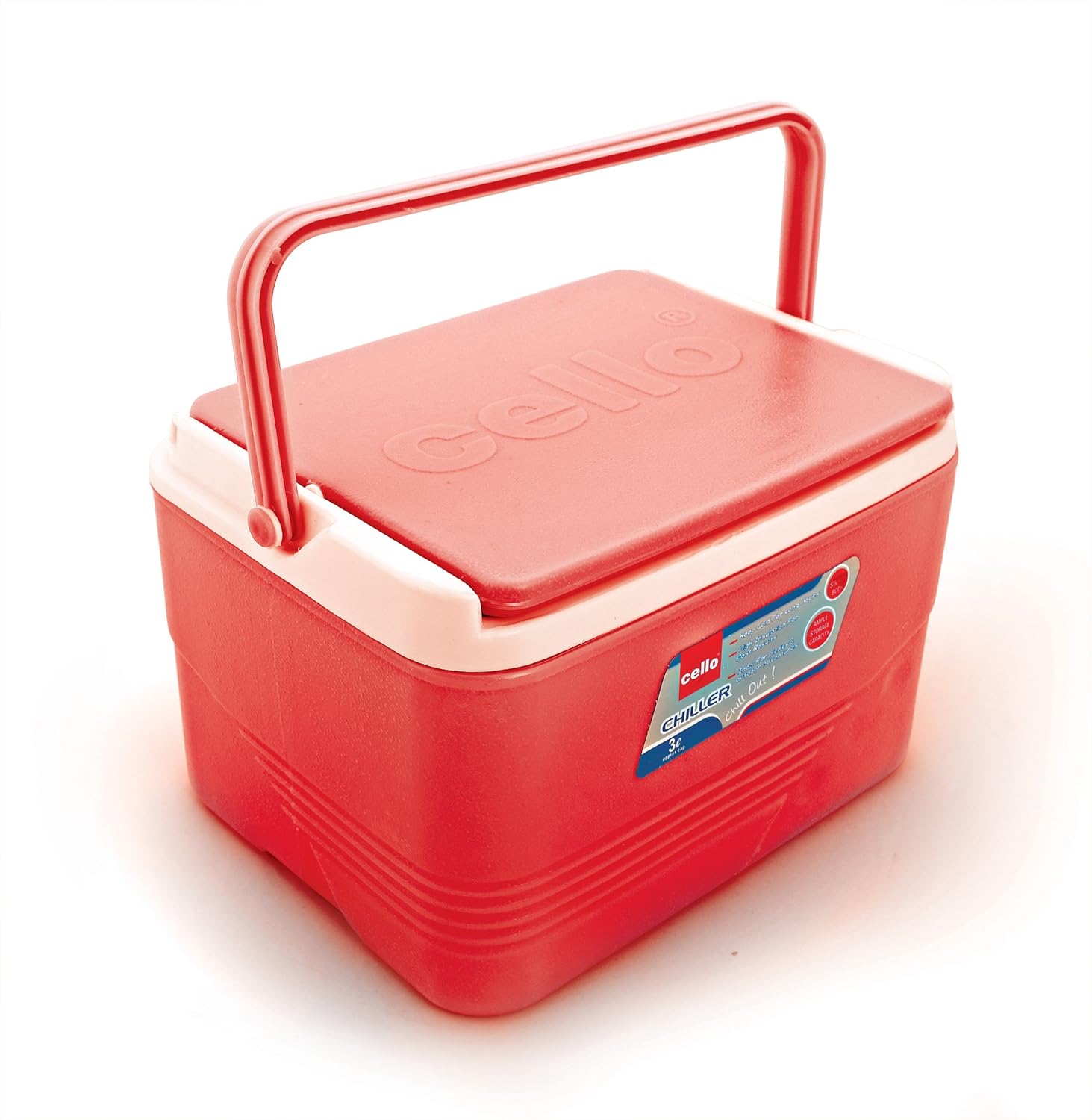 Cello Chiller Ice Box | Standard Size for Travel Party Bar Ice Cubes | Cold Drinks | Medical Purpose | 3 Litre, Red at ₹322 – Amazon