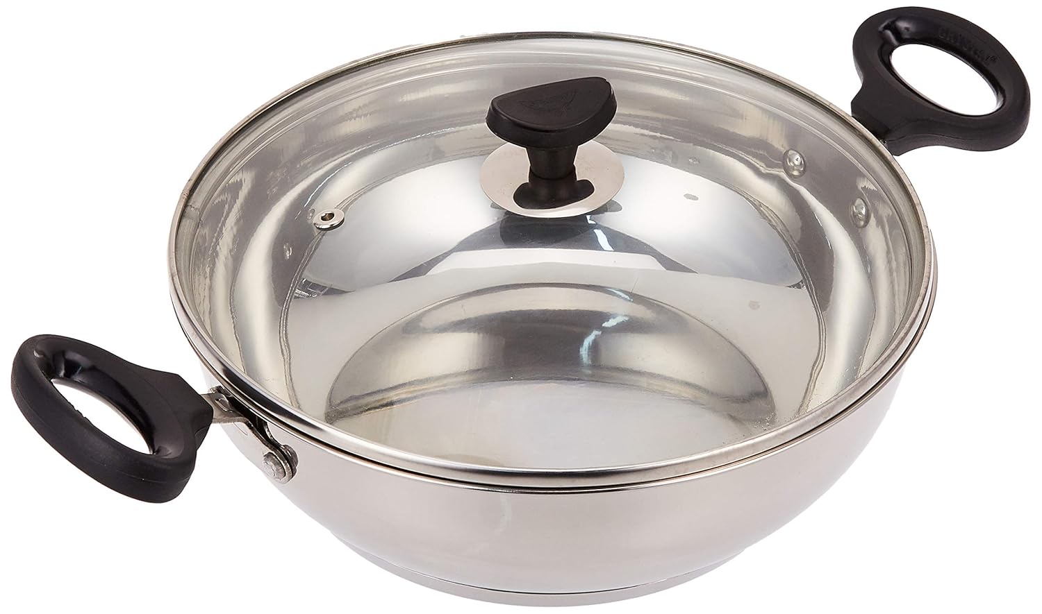 Crystal Stainless Steel Kadai with Glass Lid| 250 mm | 3.4 L at ₹362 – Amazon