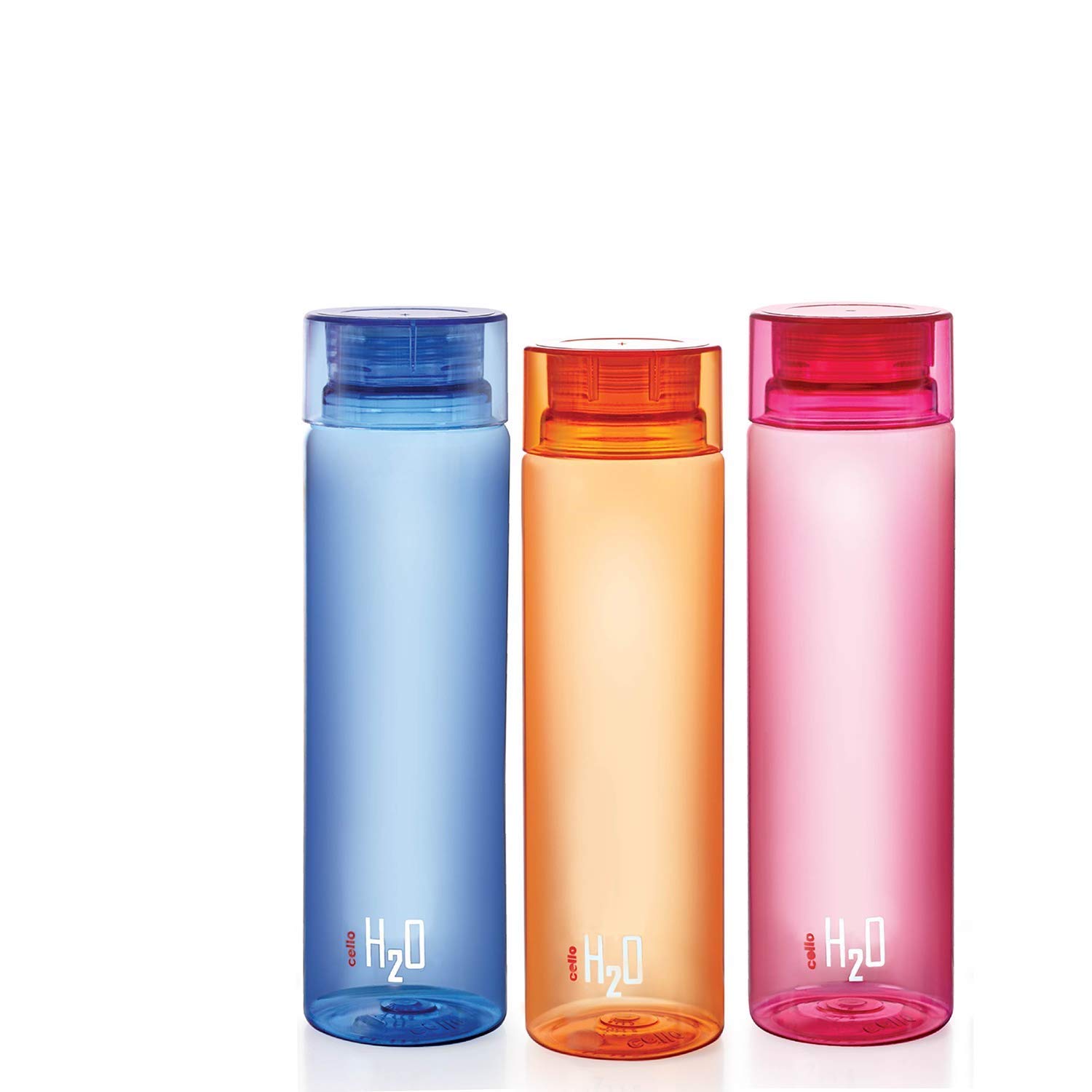 CELLO H2O Water Bottles Set of 3 Pcs For Daily Use, 1000ml Each Multicolor | Stylish & Unbreakable BPA-Free Leakproof Refrigerator Safe Pet at ₹230 – Amazon
