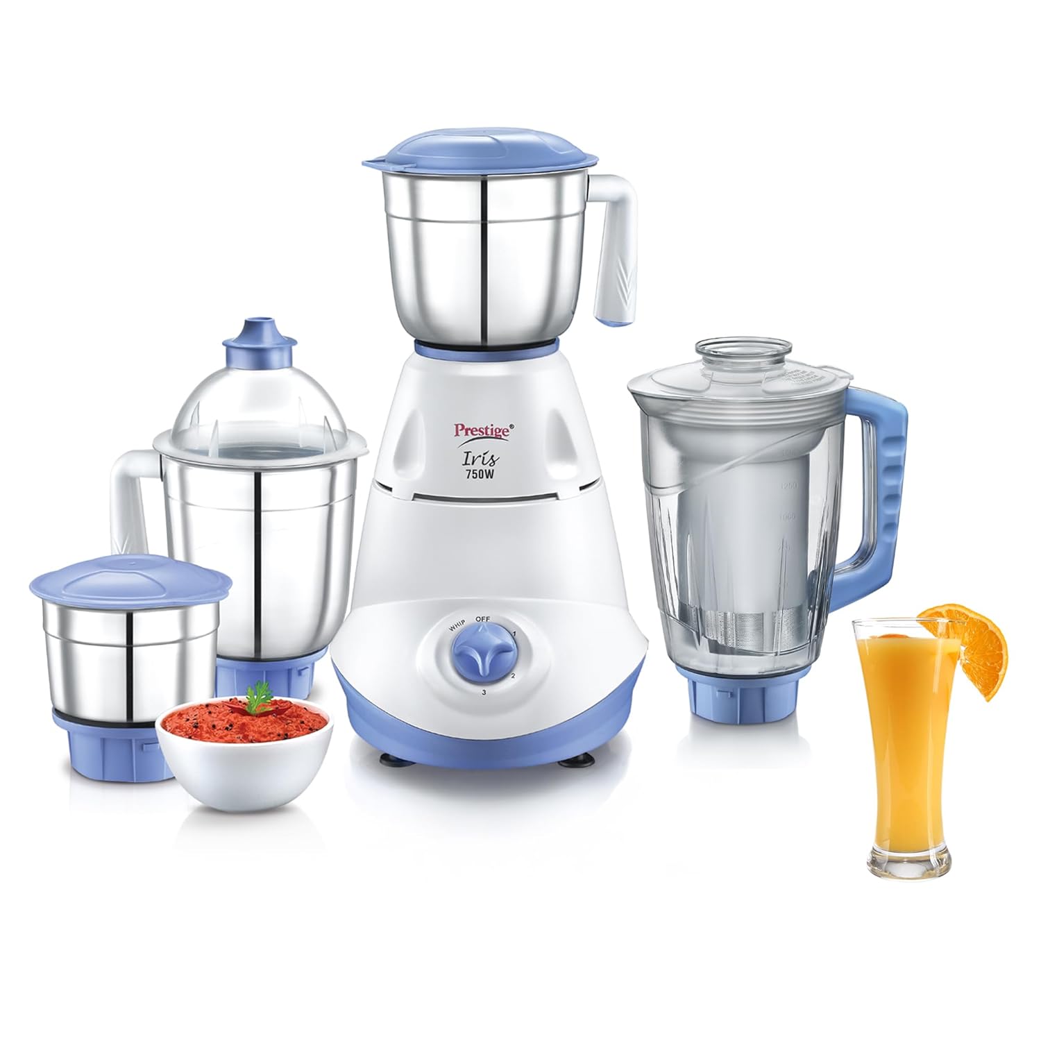 Prestige Iris 750 Watt Mixer Grinder with 3 Stainless Steel Jar + 1 Juicer Jar at 3249/- – Amazon