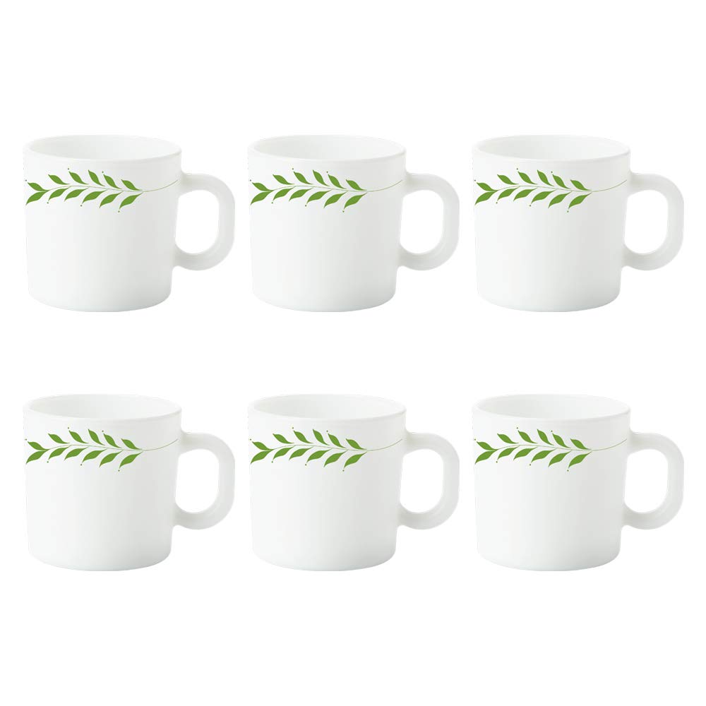 Larah by BOROSIL Botanica Opalware Mug Set (White) - 6-Pieces at ₹272 – Amazon