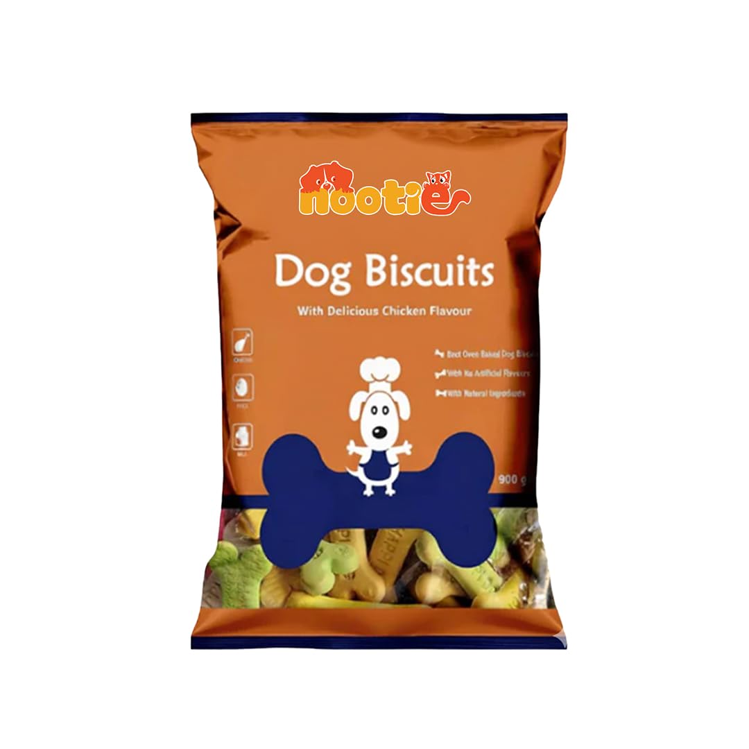Nootie Chicken Dog Biscuits- Mixed Flavour for Adult Dogs, P at ₹88 – Amazon