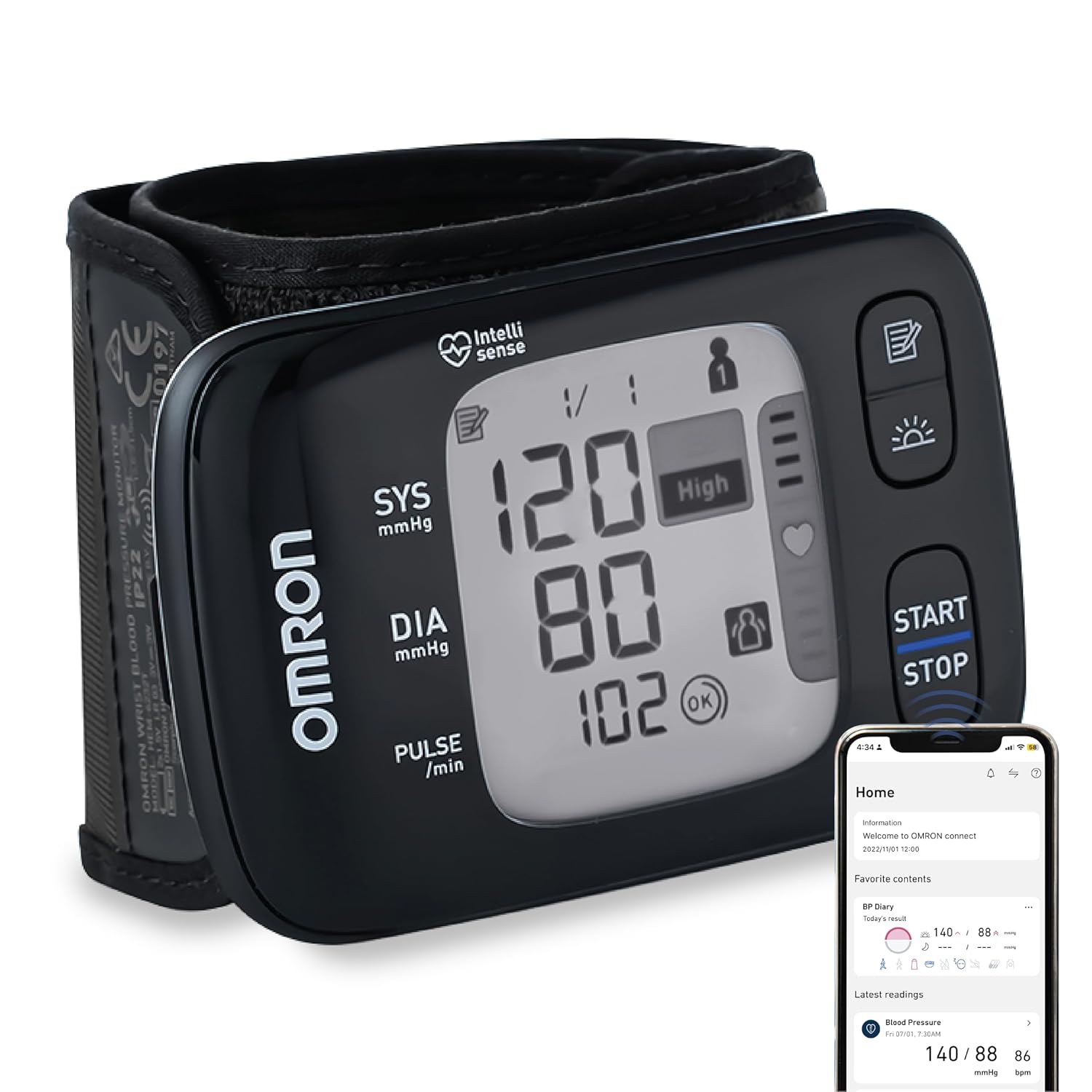 Omron HEM 6232T Wrist Blood Pressure Monitor (Black) at ₹3542 – Amazon