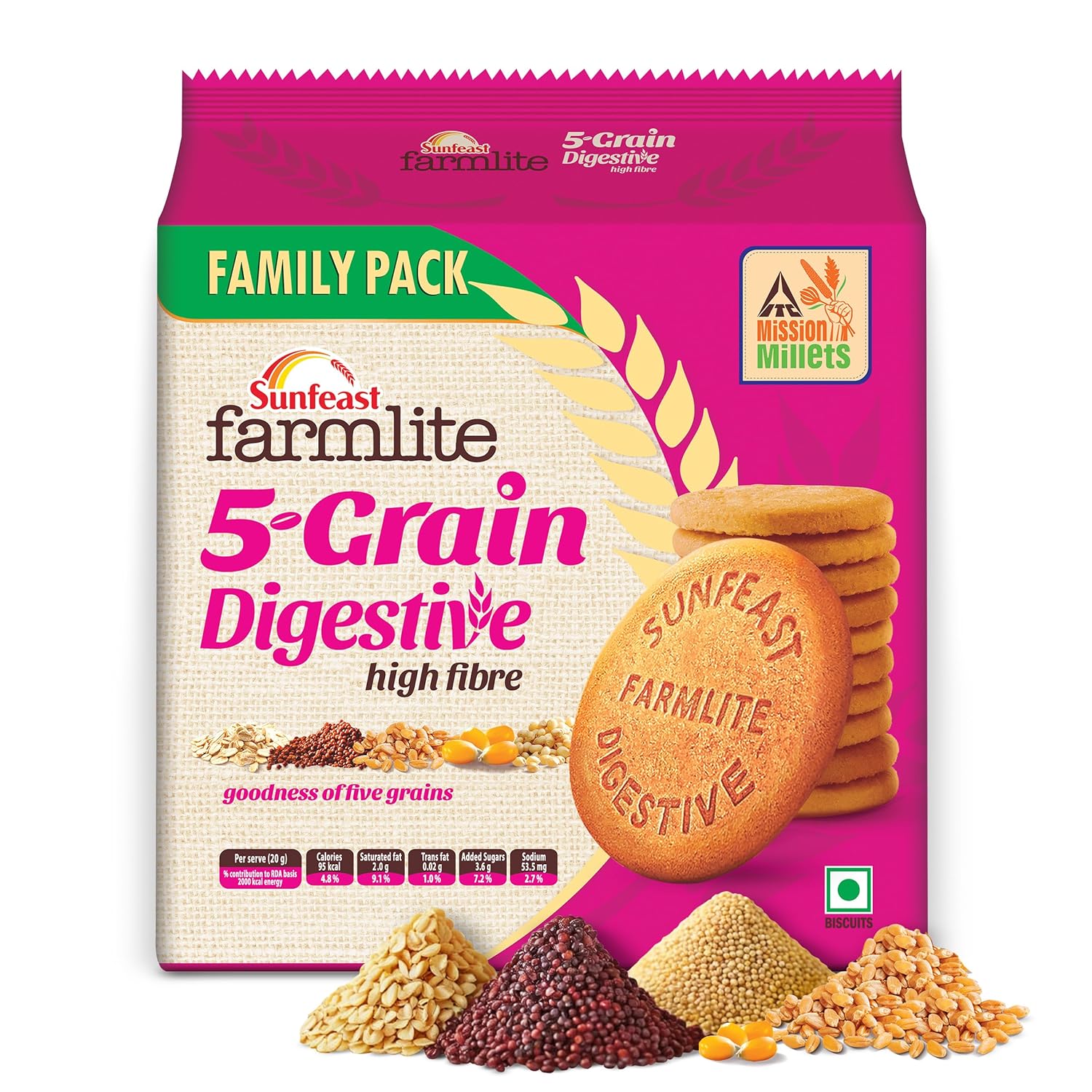 Sunfeast Farmlite 5 Seed Digestive Biscuit | High Fibre | Go at ₹126 – Amazon