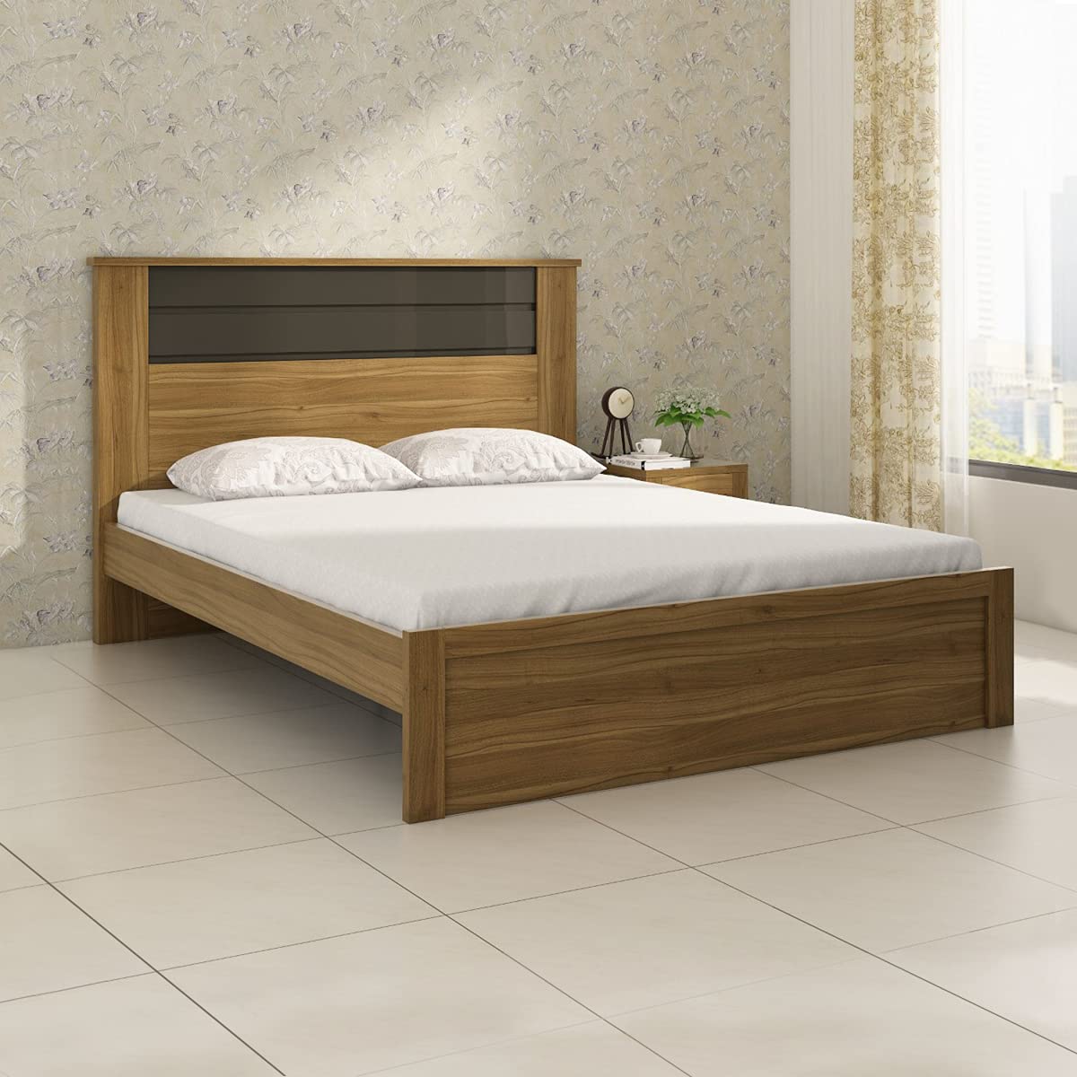 Home Centre Quadro Cosco Queen Size Bed Without Storage at ₹11000 – Amazon