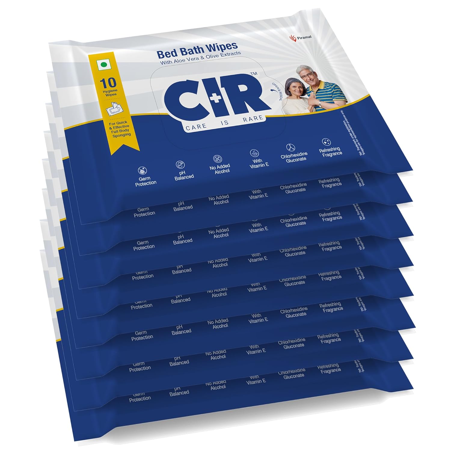 CIR Soft Body Cleansing Wet Bed Bath Wipes for Adults | Body Sponging | Extra Large, 10 Wipes/Pack (Pack of 8), 80 Wipes, White, One Size at ₹299 – Amazon