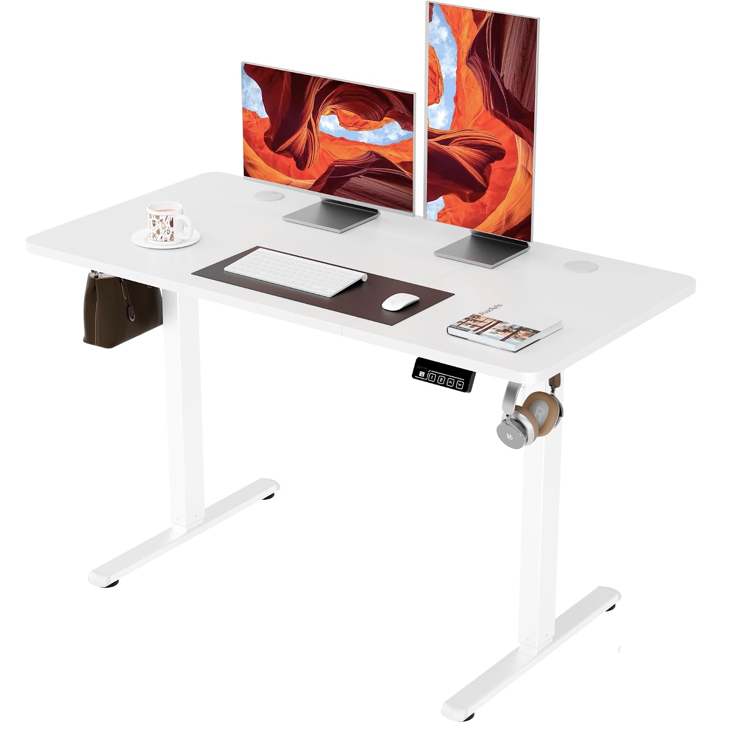 ERGOMAKER Electric Standing Desk 120x60cm (47.2"x23.6"), Height Adjustable Sit Stand Desk with Splice Board for Home Office, Computer Desk M at ₹12419 – Amazon