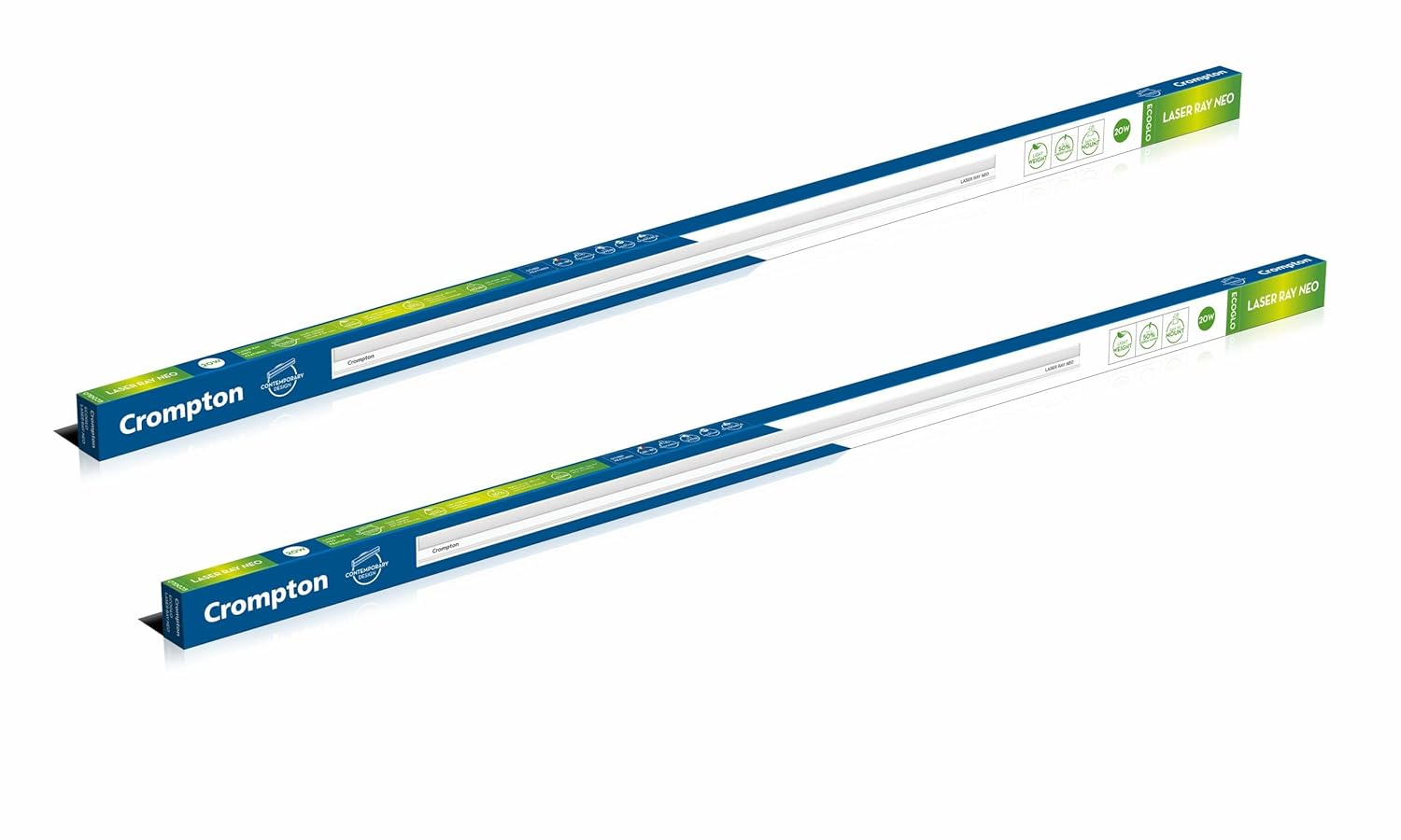 Crompton Laser Ray Smile 24W LED Batten (Warm White) - Pack of 2 at ₹275 – Amazon