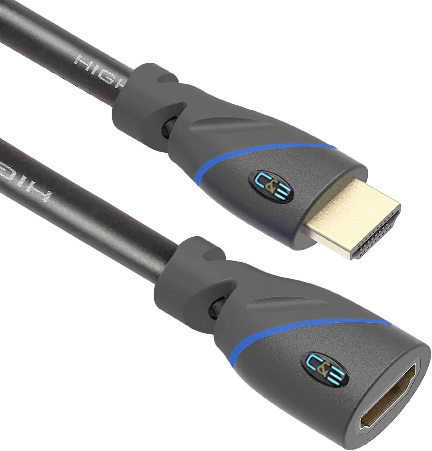C & E 6 Feet [PACK OF-2] HDMI Extension Cable 4K HDMI Extender Male to Female Compatible with Various Devices - 1.8 Meter at ₹128 – Amazon