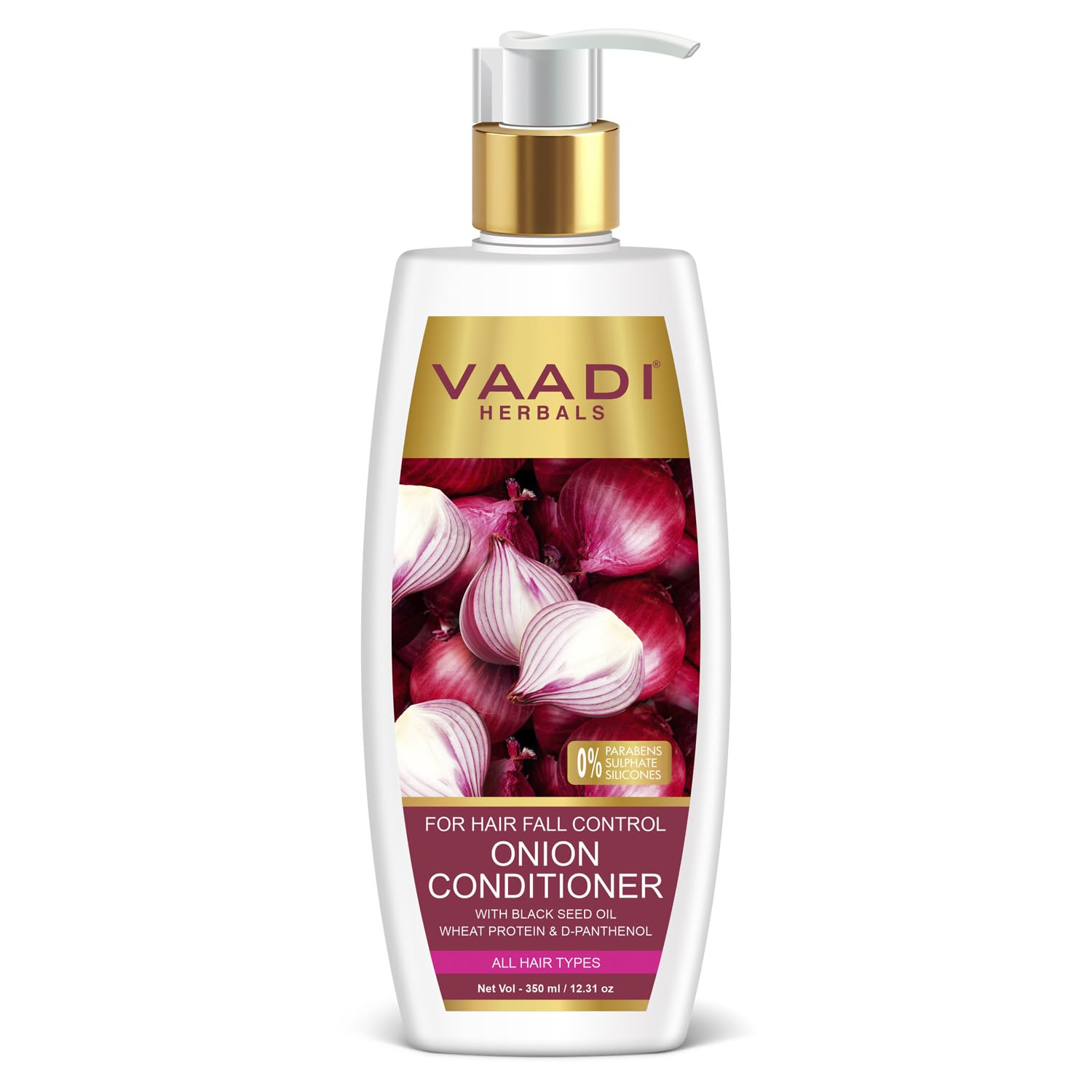 Vaadi Herbals Onion Hair Fall Conditioner | Softens Dry, Damaged, Frizzy Hair | With Onion extract, Black seed oil, Wheat Protein & D Panthe at ₹205 – Amazon
