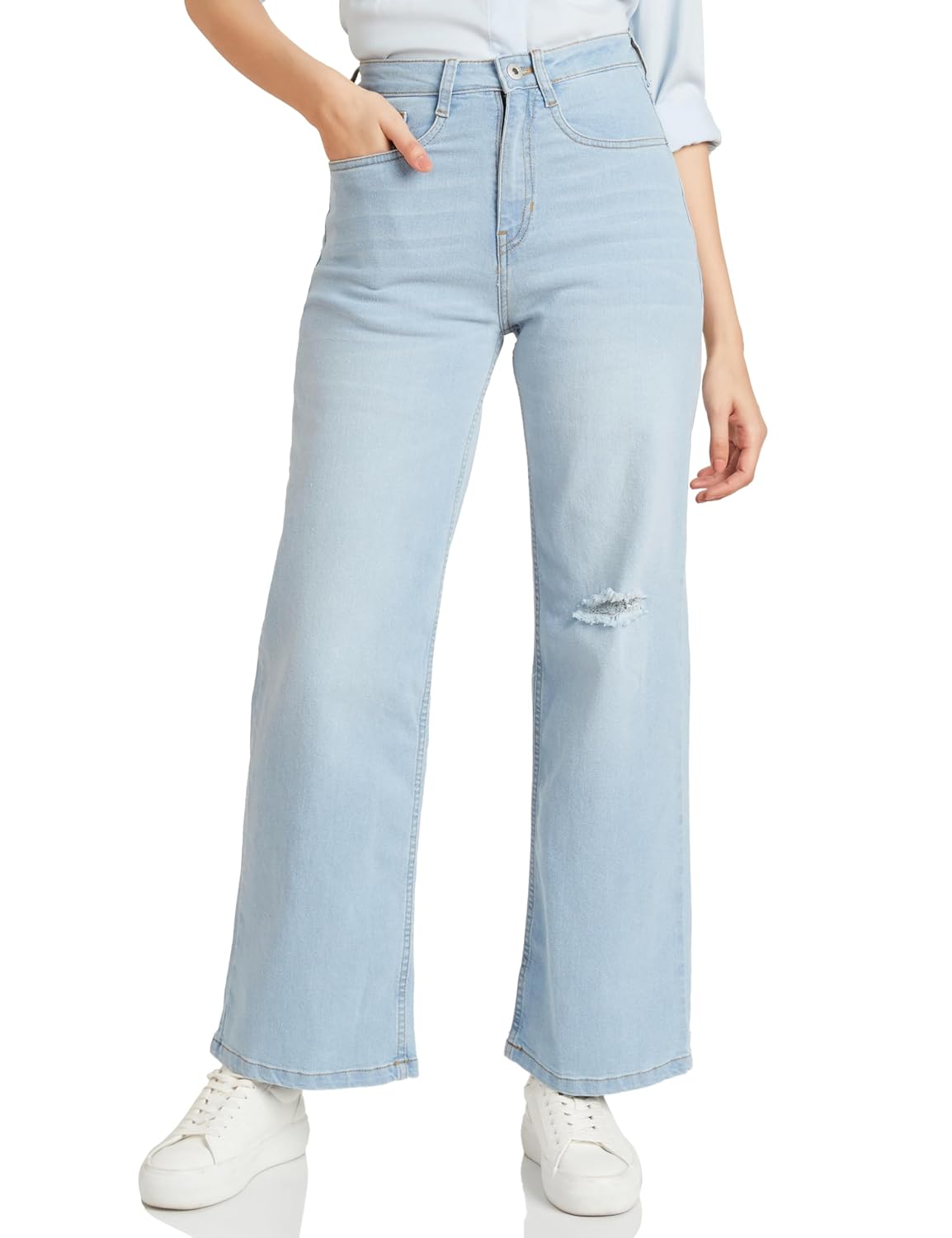 Symbol Women Wide Leg Jeans (High Rise | Full Length) (Available in Plus Sizes) at ₹449 – Amazon