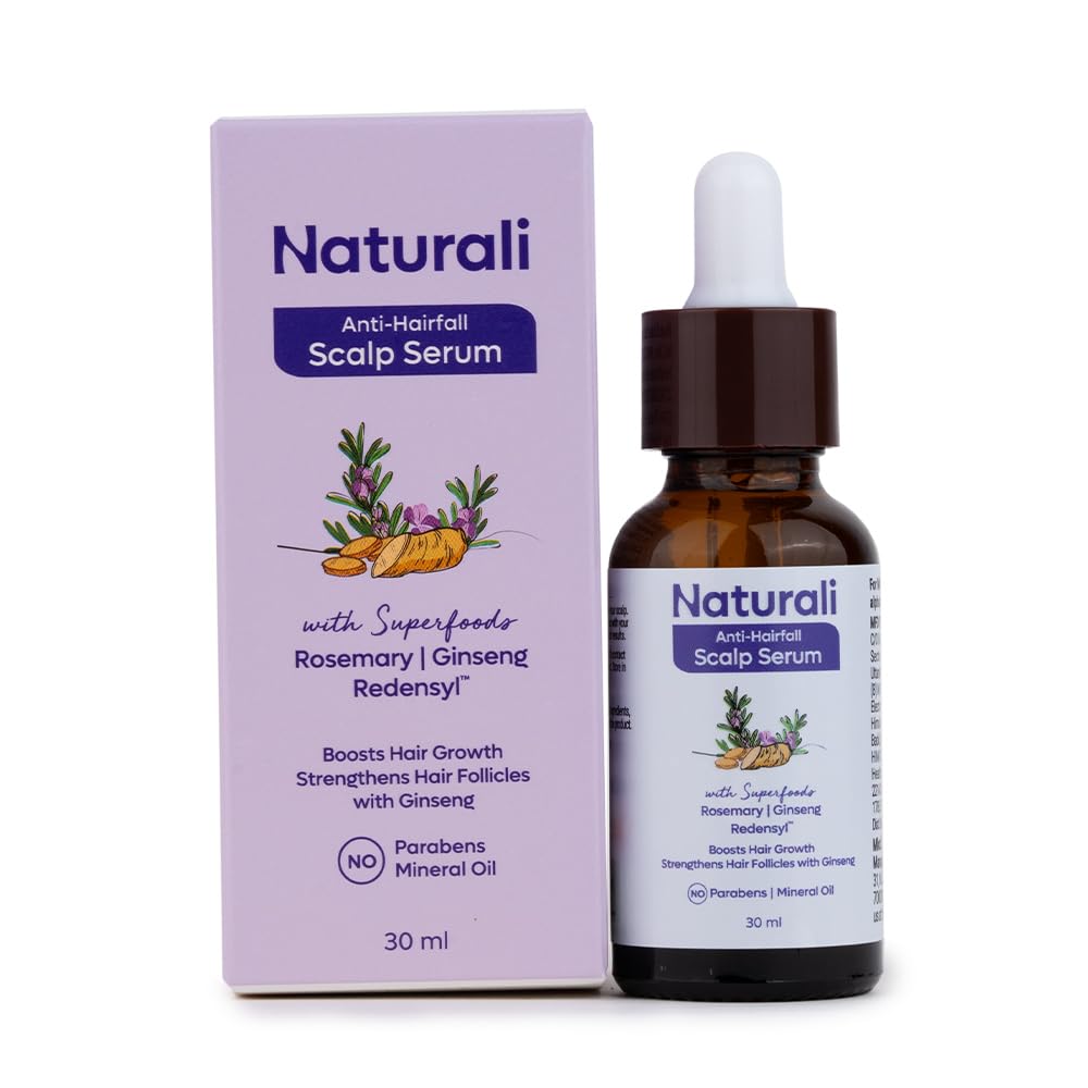 Naturali Anti-Hairfall Scalp Serum With Rosemary, Ginseng & at ₹331 – Amazon