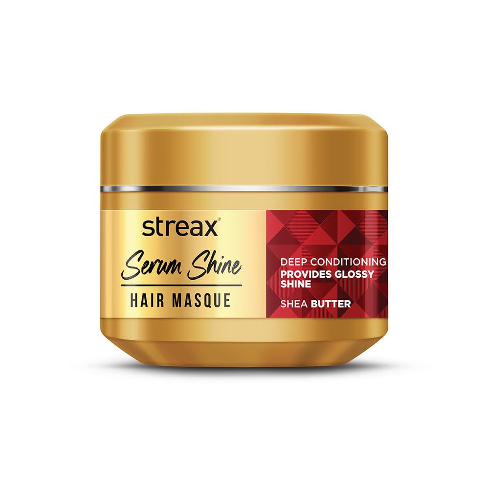 Streax Serum Shine Hair Mask for Frizzy Hair-200gm, Mask for Dry, Damaged Hair, Provides Deep Conditioning & Nourishment, Infused with Shea at ₹225 – Amazon