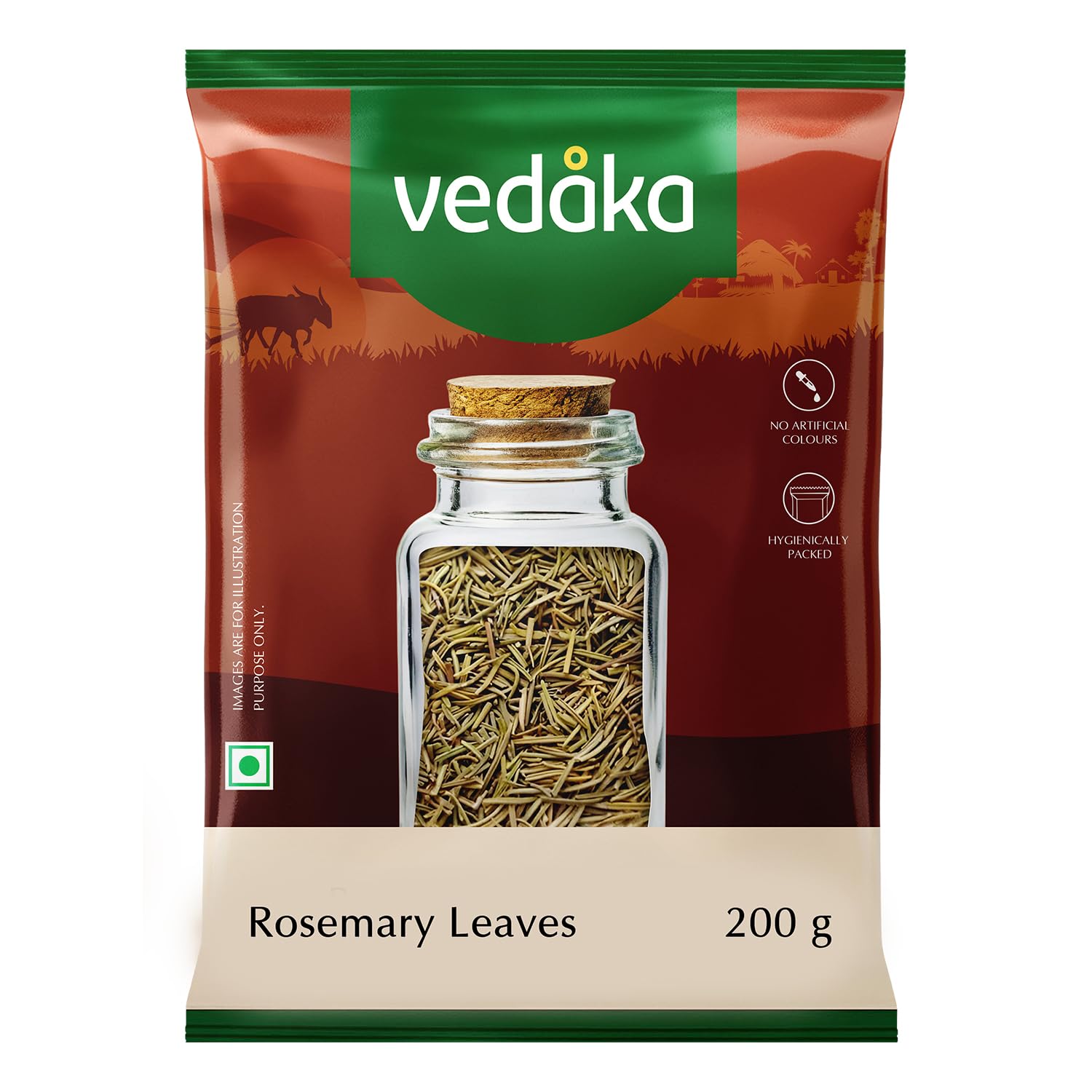 Vedaka Dried Rosemary Leaves | 200 g | Provides a Profusion in Taste and Aroma| No Artificial Colours & Preservatives at ₹195 – Amazon