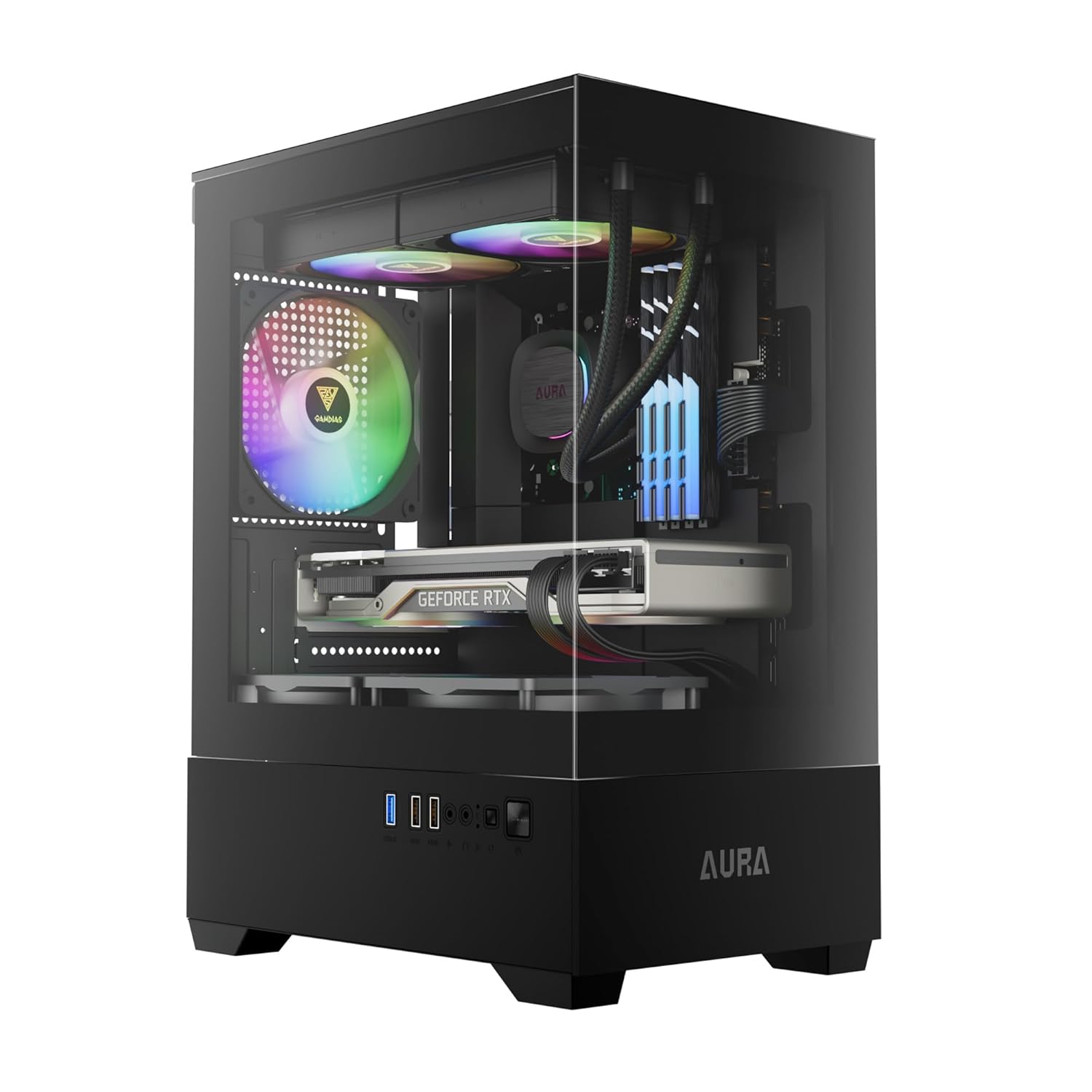 GAMDIAS Aura GC9M Black | Micro Tower Cabinet | Supports Mic at ₹1990 – Amazon