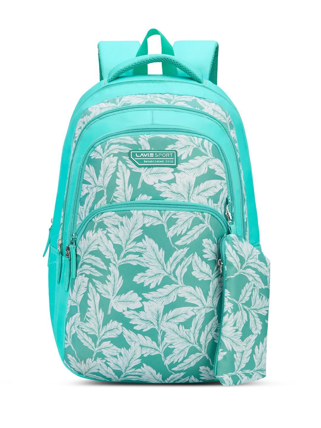 Lavie Sport Leaflet 36L Teal Backpack | Fits Upto 15 Inch Laptop | Organizer & Bottle Holder |Rain Cover |Pencil Pouch | Gift for Men, Women at ₹749 – Amazon