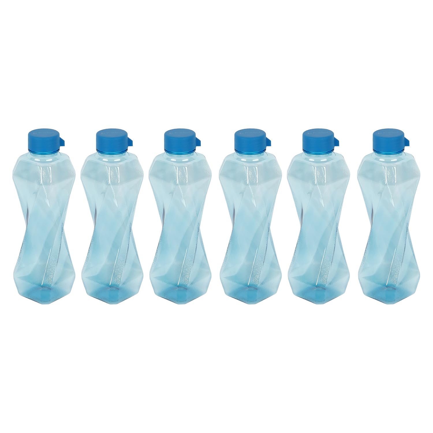 PEARLPET Twist BPA-Free Plastic Water Bottle Set |Lightweight, Leak-Proof & Freezer Safe – Pack of 6 (1000ml Each), Blue - Amazon at ₹128 (60% Off) – Amazon