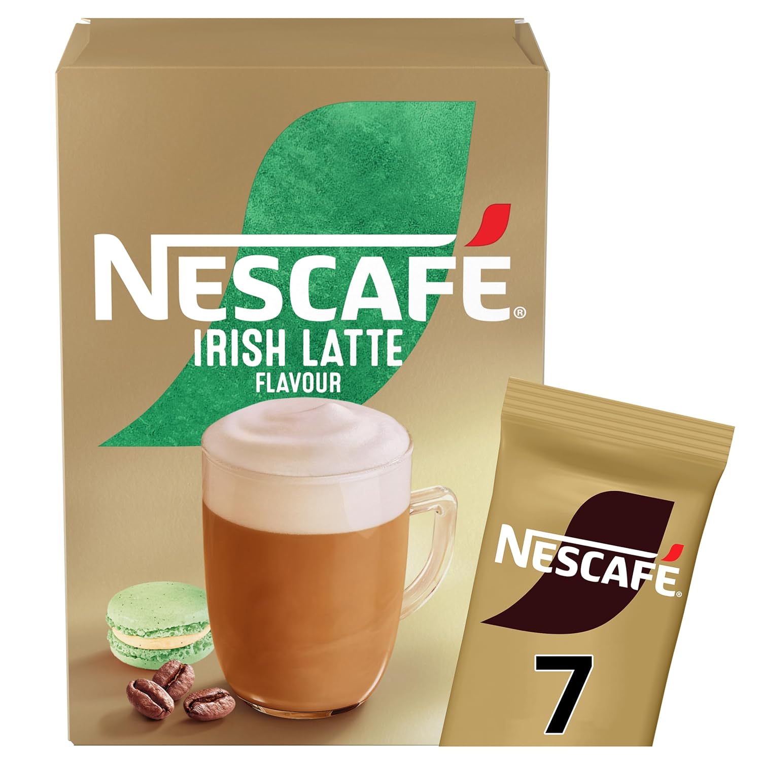 NESCAFÉ Irish Latte Instant Coffee 7 Sachets, 100percent Responsibly Sourced Coffee Pack of 1 at ₹199 – Amazon