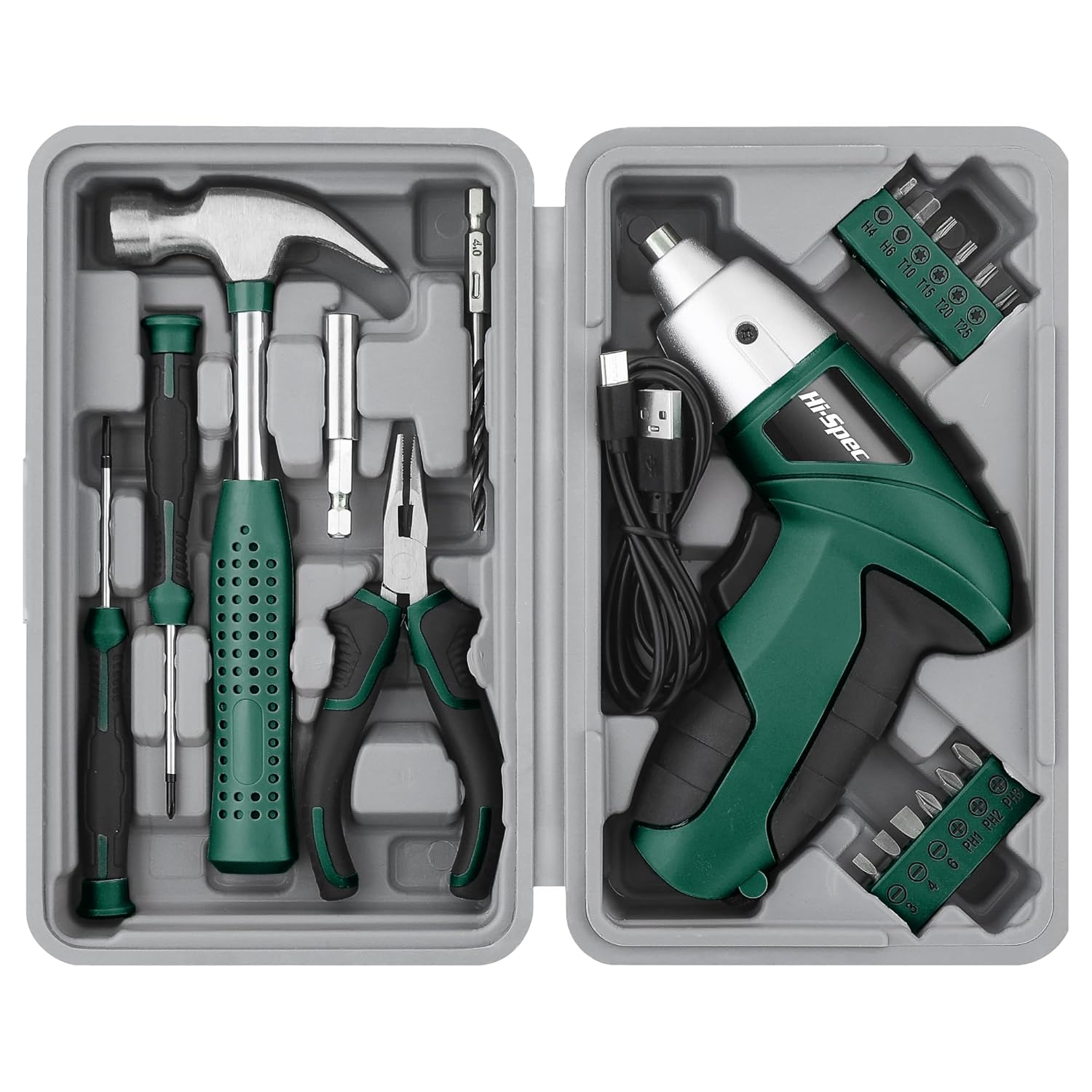 Hi-Spec Cordless Electric Screwdriver, Power Screw Driver Set with Pink Compact Tool Kit for Small Repair and Maintenance- Ideal Housewarmin at ₹1999 – Amazon