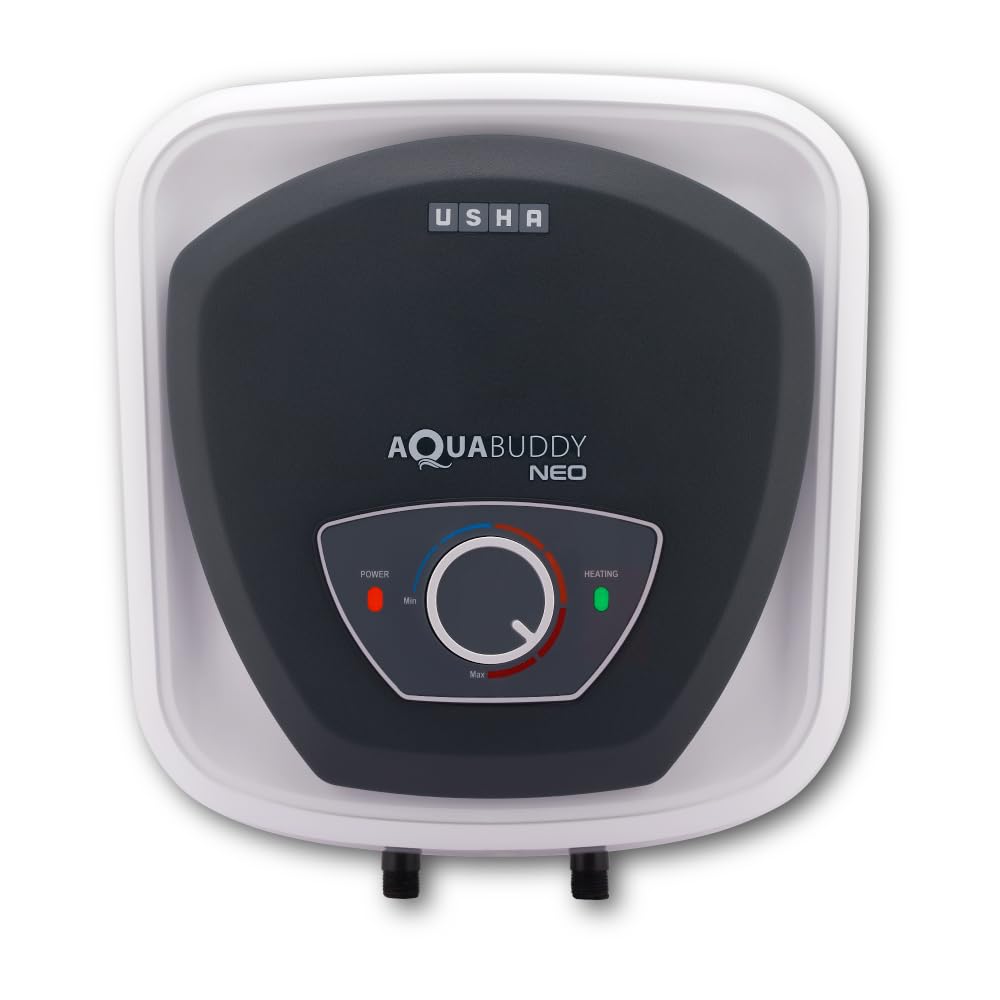 USHA AquaBuddy Neo Geyser 15 Litre 5 Star BEE Rating | Copper Heating Element | Storage Water Heater with Anti-Rust Protection | Warranty: 8 at ₹5999 – Amazon