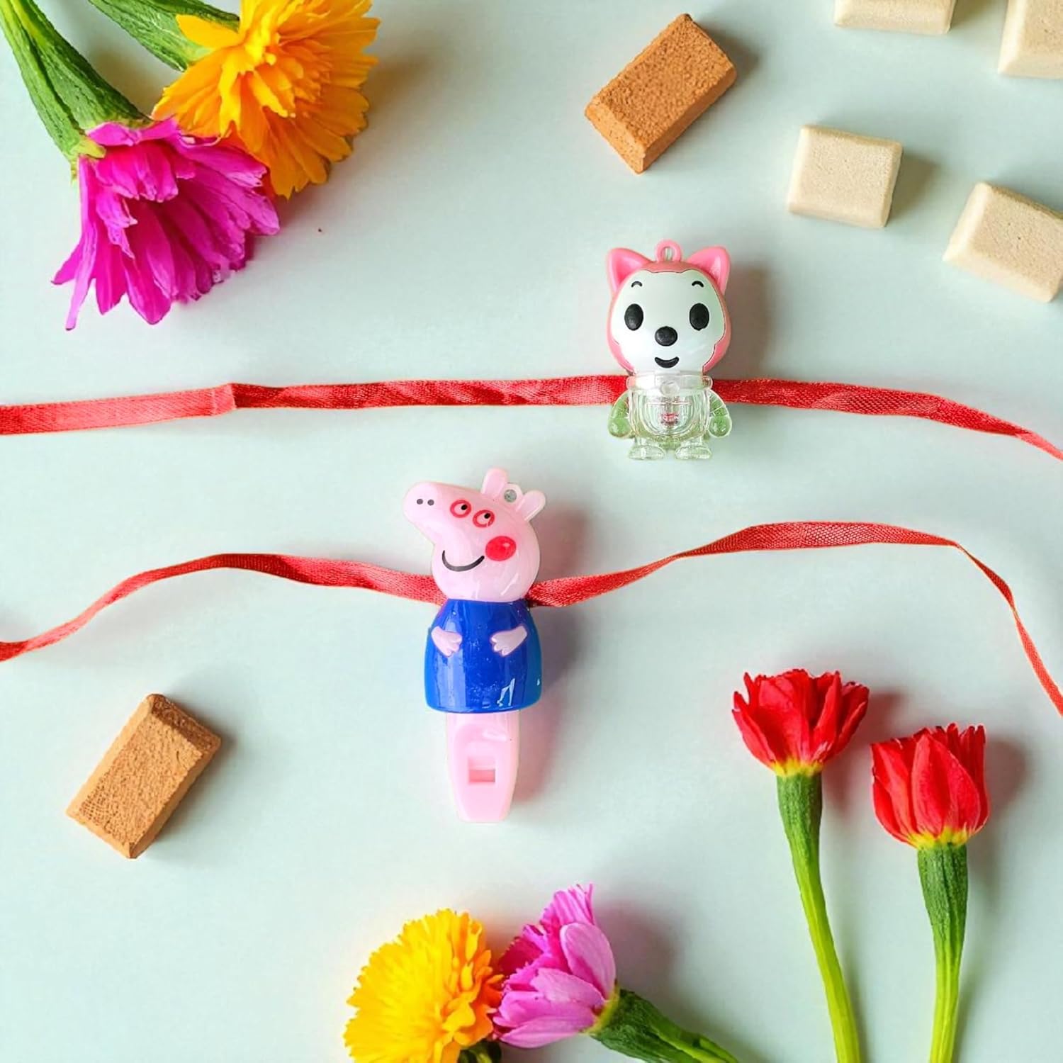 Peppa Pig Whistle & Pet Light Rakhi Combo for Beloved Ones | Special Character Rakhi| Free Tilak Set | Unique Character | PoPo Toys® | Assor at ₹27 – Amazon