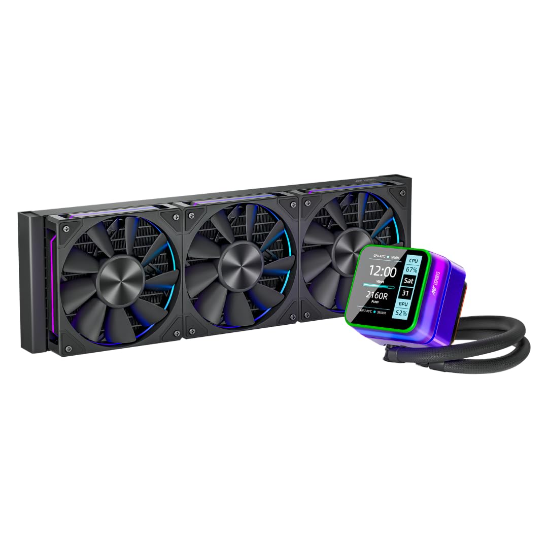Ant Esports Glacius 360 AIO Liquid Cooler|2.8" LCD Display|Intel LGA1851, AMD AM5|High-Performance FAN 2000 RPM, 86 CFM, 3.54 mmH2O of Stati at ₹7709 – Amazon