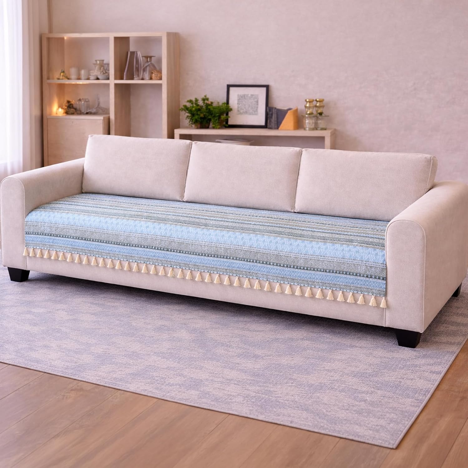 Cortina Printed Quilted Velvet Sofa Cover – Premium Sofa Couch Protector – Soft Plush Velvet, Non-Slip, Machine Washable Furniture Cover (Sk at ₹186 – Amazon
