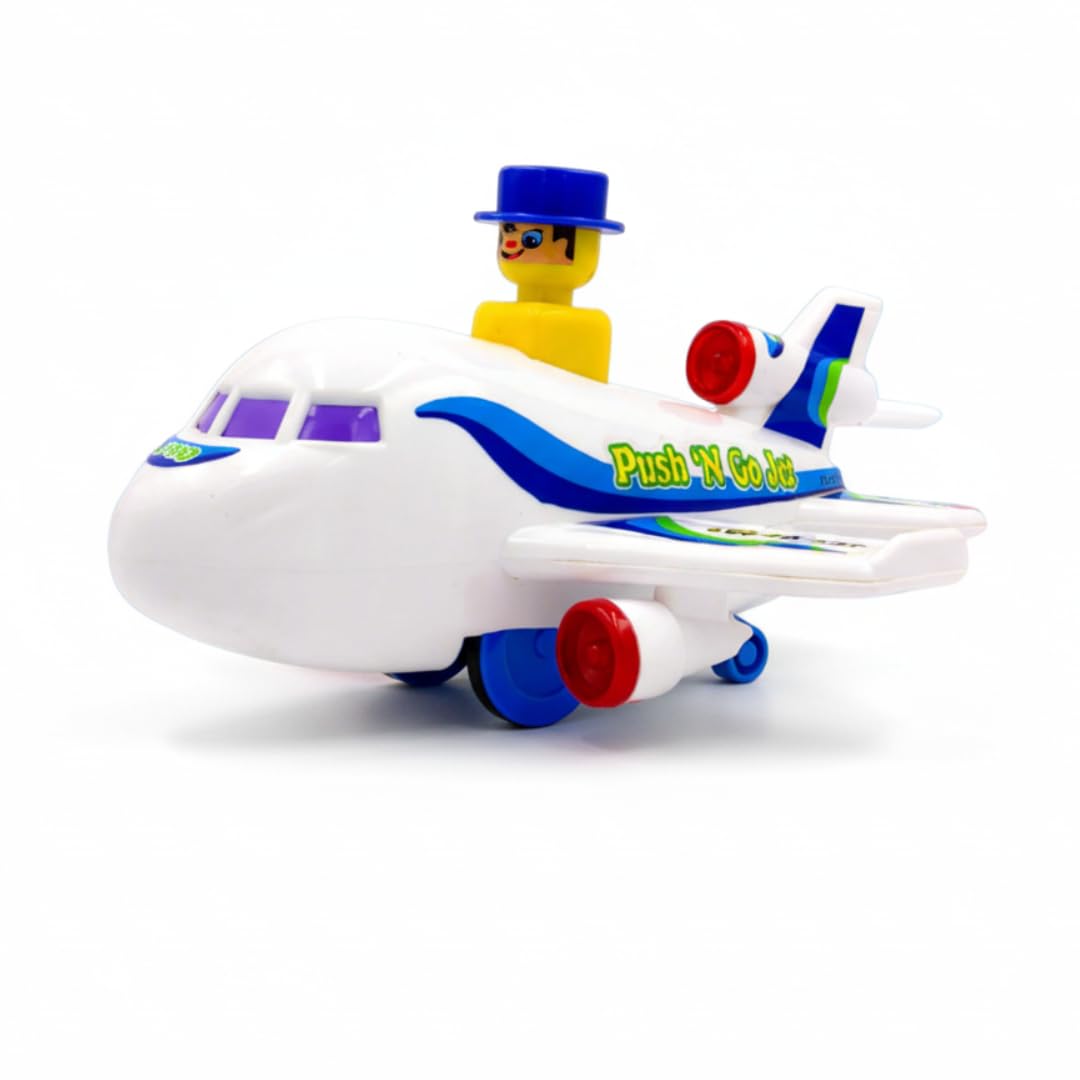 ToyBharat Push N Go Jet – Realistic Multicolour Travel Toy for Kids 1–6 Years, Safe, Durable & Fun at ₹110 (88% Off) – Amazon