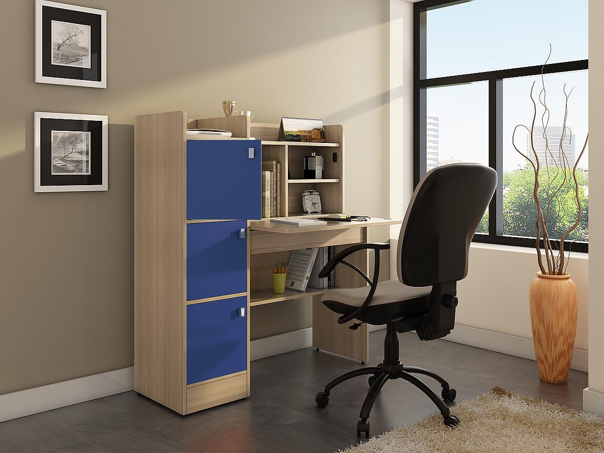 Spacewood Study Table | 3 Year Warranty | Coral|Study Desk with Book Shelf, Office Table, Study Table for Adults, Table with 4 Shelves and 3 at ₹6774 – Amazon