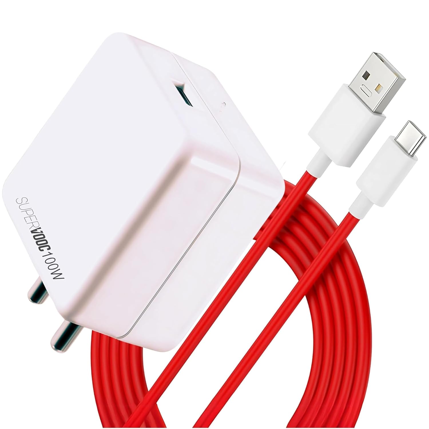 100W SuperVOOC Fast Charger with Type-C Cable | Original QC 3.0 Charging Adapter Compatible with OnePlus, Realme, Xiaomi, Poco, iQOO | Suppo at ₹420 – Amazon