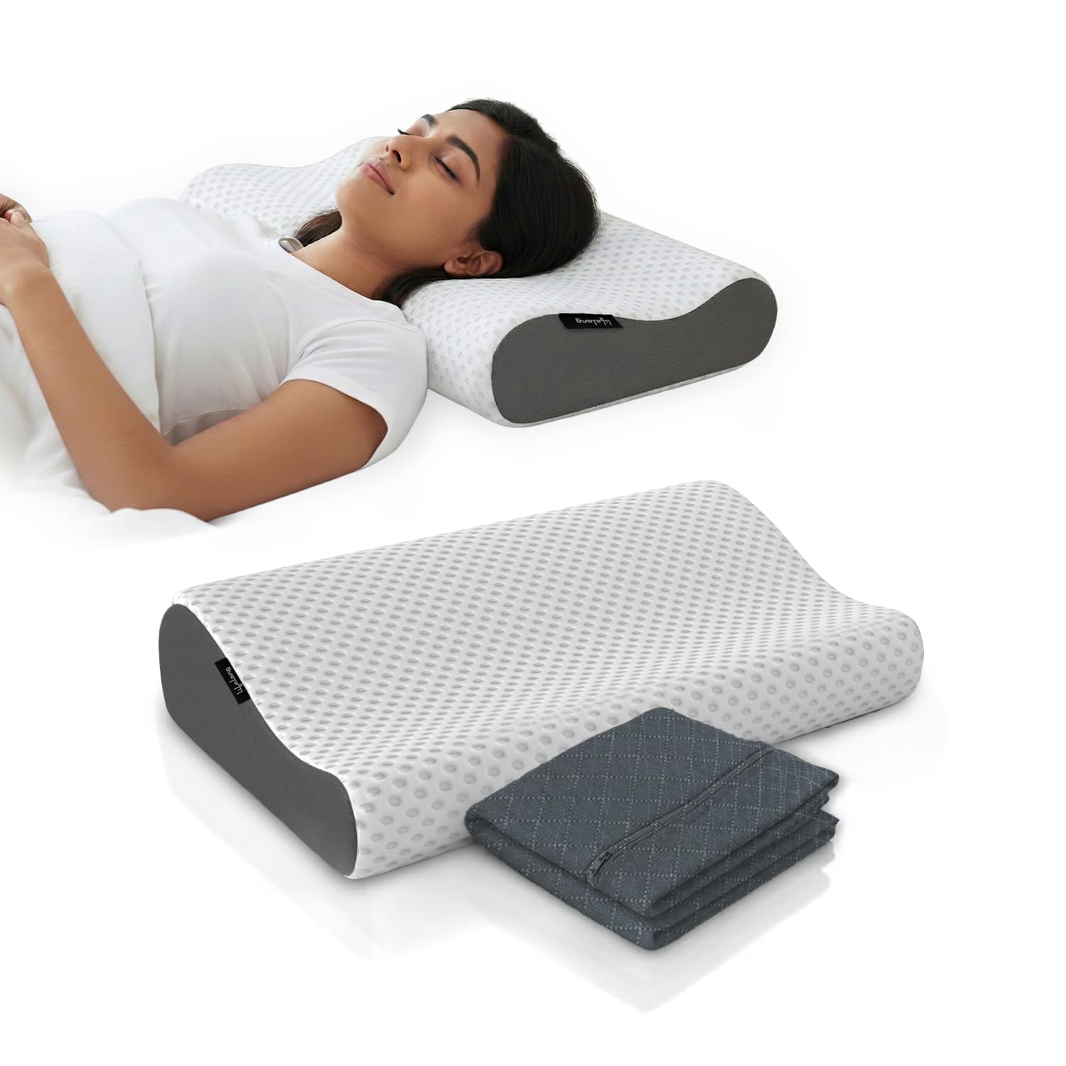 Lifelong Memory Foam Cervical Pillow with Extra Cover for Neck Support | Orthopedic Contour Foam Pillow for Neck Pain with Breathable Cover at ₹359 – Amazon