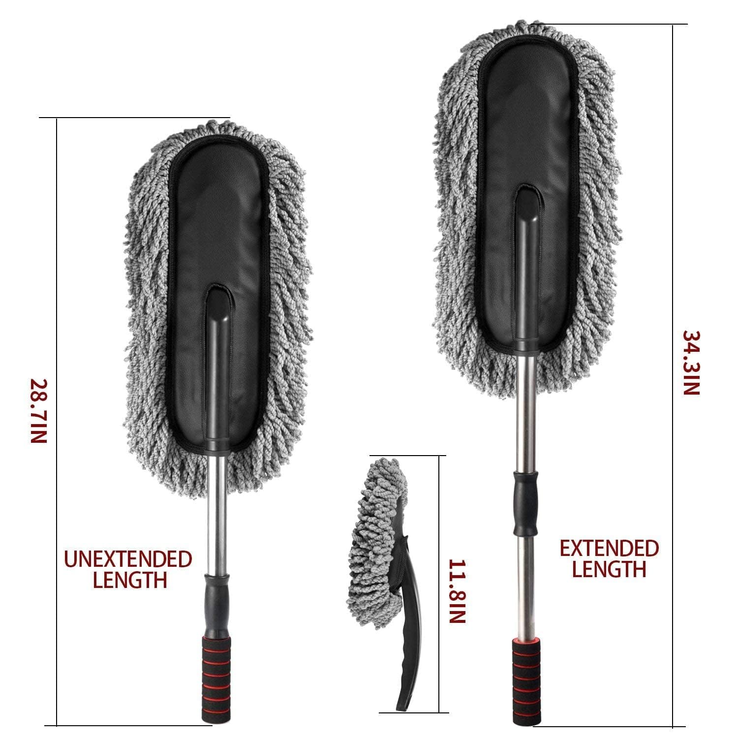 2Pcs Soft Microfiber Duster with Extendable Handle Exterior at ₹199 – Amazon