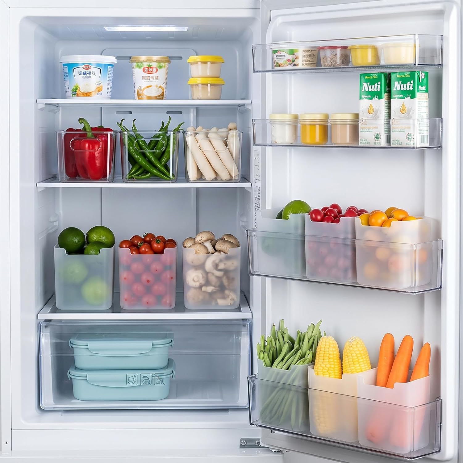 Fridge Storage Box Multipurpose Container for Storage Space-Saving Refrigerator Side Door Organizer for Kitchen Fruits, Vegetables Storage C at ₹49 – Amazon