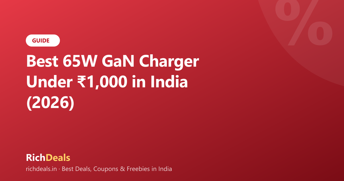 Best 65W GaN Charger Under ₹1,000 in India (2026)