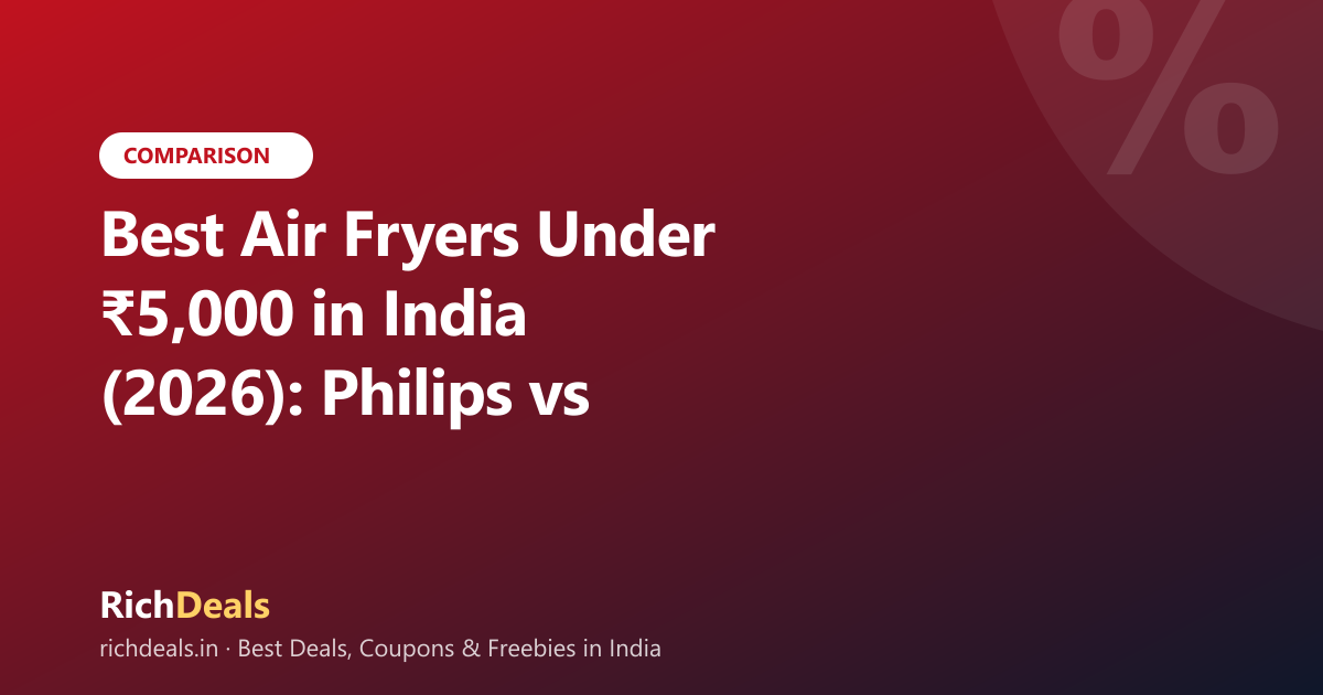 Best Air Fryers Under ₹5,000 in India (2026): Philips vs Borosil Compared