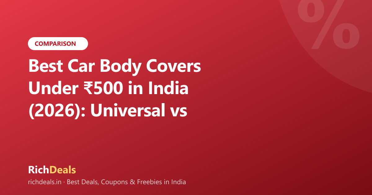 Best Car Body Covers Under ₹500 in India (2026): Universal vs Custom-Fit