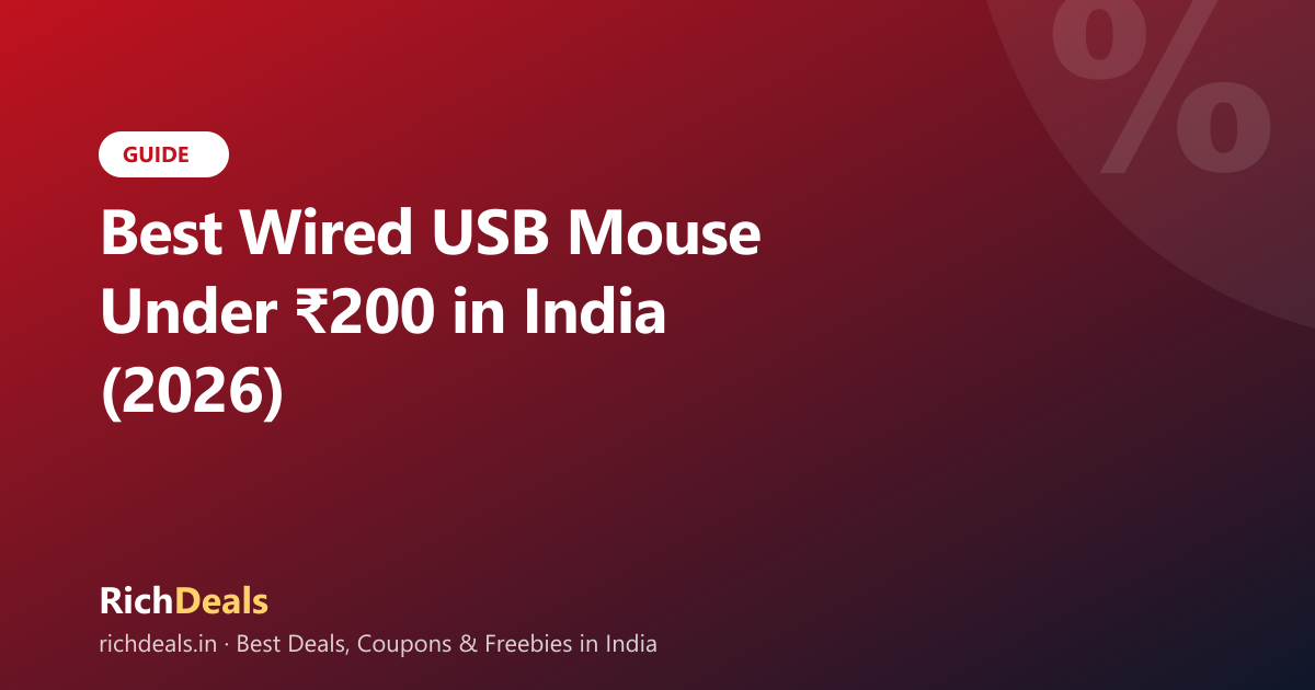 Best Wired USB Mouse Under ₹200 in India (2026)