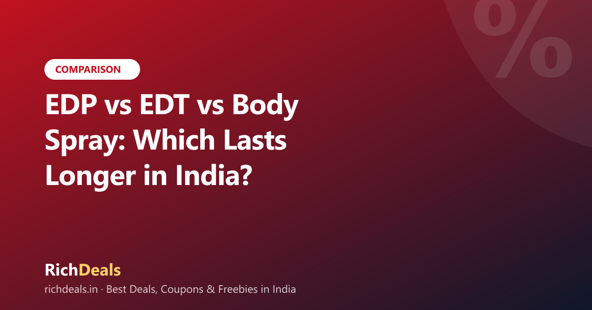 EDP vs EDT vs Body Spray: Which Lasts Longer in India? (2026)