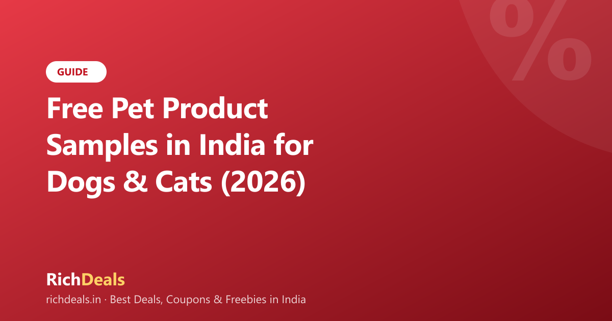 Free Pet Product Samples in India for Dogs & Cats (2026)