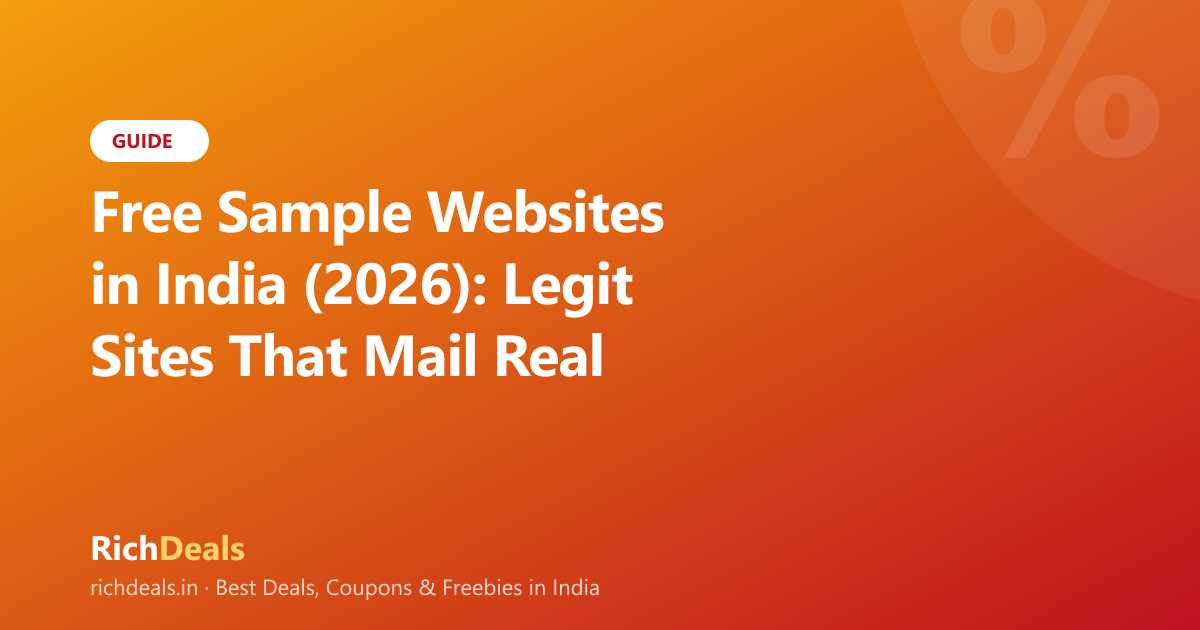 Free Sample Websites in India (2026): Legit Sites That Mail Real Freebies