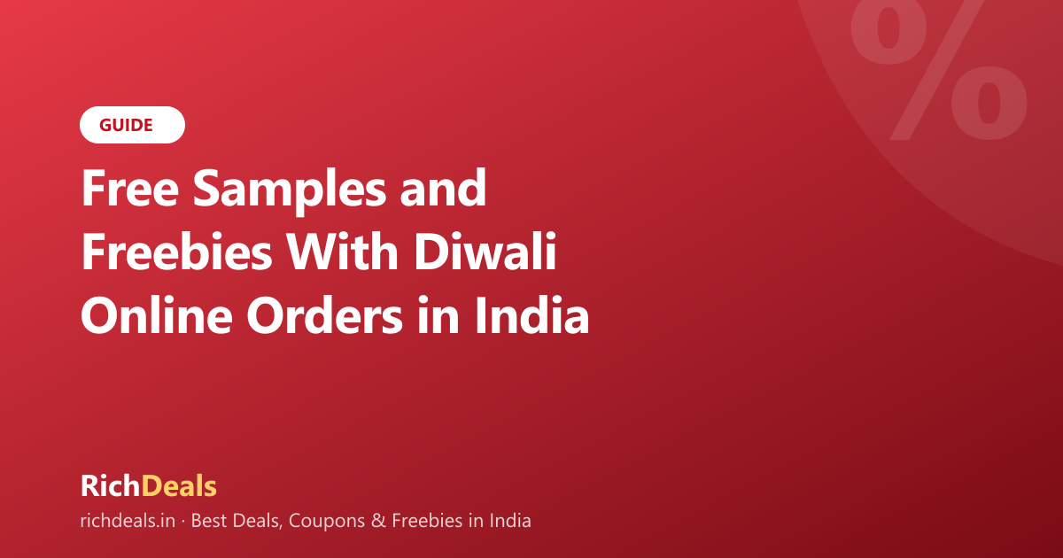Free Samples and Freebies With Diwali Online Orders in India (2026)
