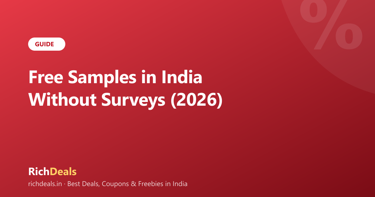 Free Samples in India Without Surveys (2026)
