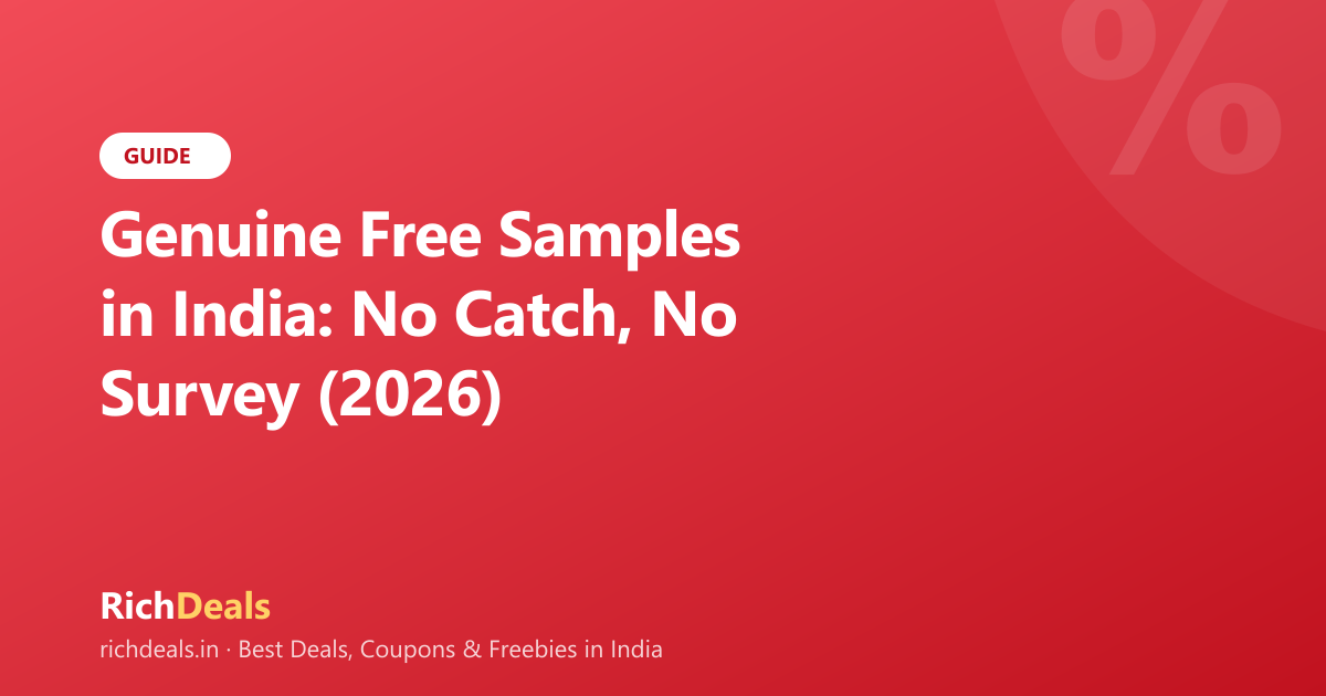 Genuine Free Samples in India: No Catch, No Survey (2026)
