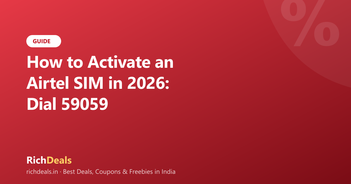 How to Activate an Airtel SIM in 2026: Dial 59059