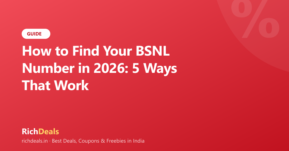 How to Find Your BSNL Number in 2026: 5 Ways That Work
