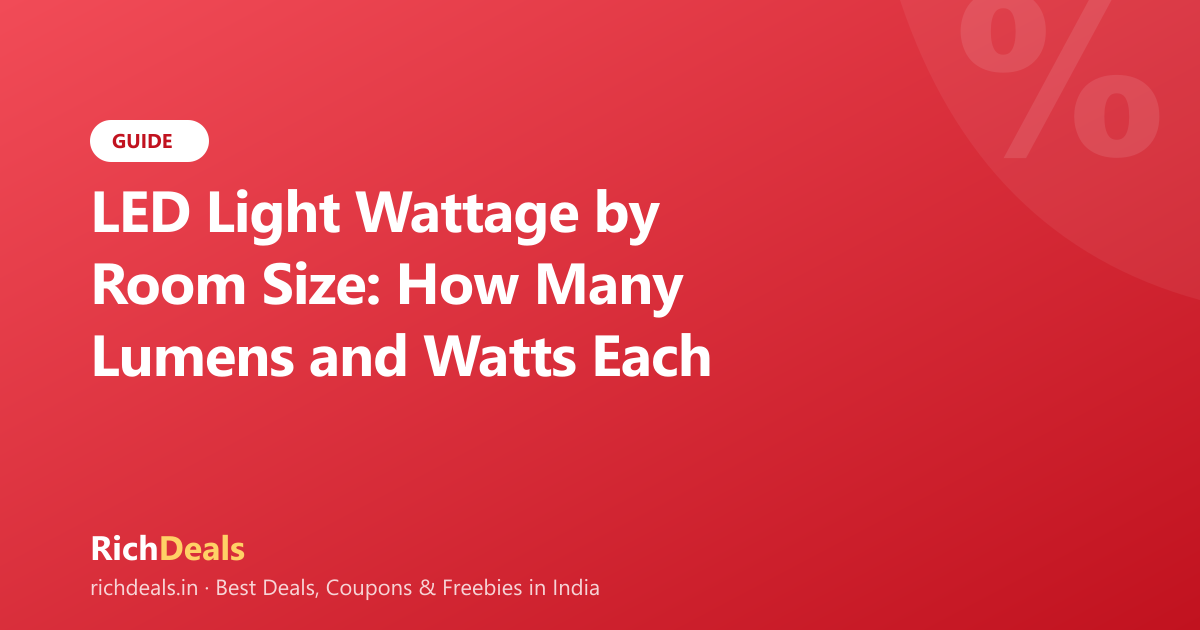 LED Light Wattage by Room Size: How Many Lumens and Watts Each Room Needs (India)