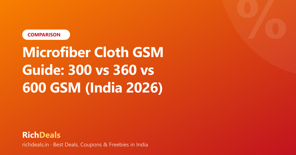 Microfiber Cloth GSM Guide: 300 vs 360 vs 600 GSM (India 2026)