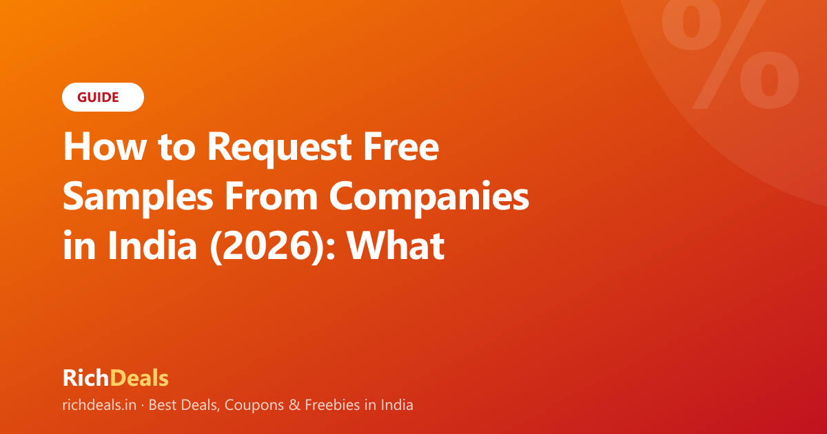 How to Request Free Samples From Companies in India (2026): What Actually Works